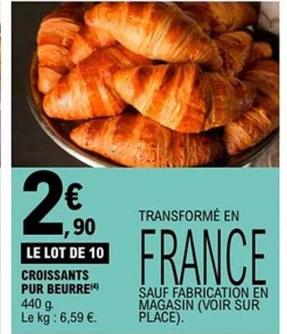 CROISSANTS PUR BEURRE 440 g