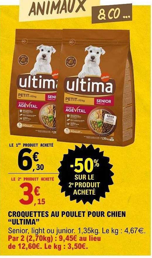 CROQUETTES AU POULET POUR CHIEN “ULTIMA”