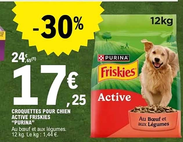 CROQUETTES POUR CHIEN ACTIVE FRISKIES "PURINA"