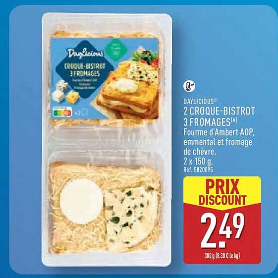 DAYLICIOUS® 2 CROQUE-BISTROT 3 FROMAGES