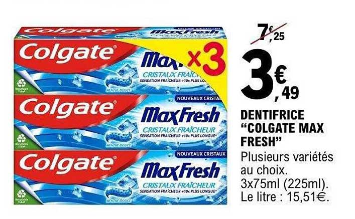 DENTIFRICE “COLGATE MAX FRESH”