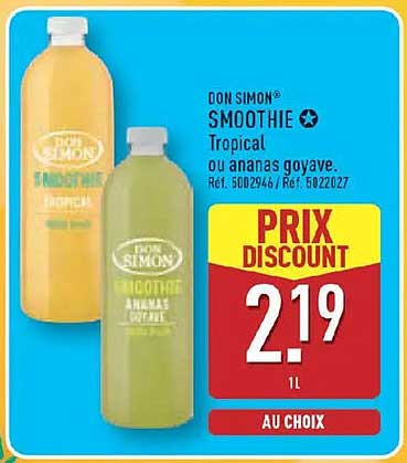 DON SIMON SMOOTHIE Tropical ou ananas goyave.