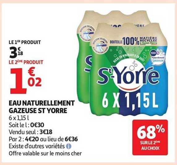 EAU NATURELLEMENT GAZEUSE ST YORRE