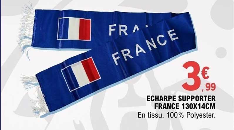 ECHARPE SUPPORTER FRANCE 130X14CM