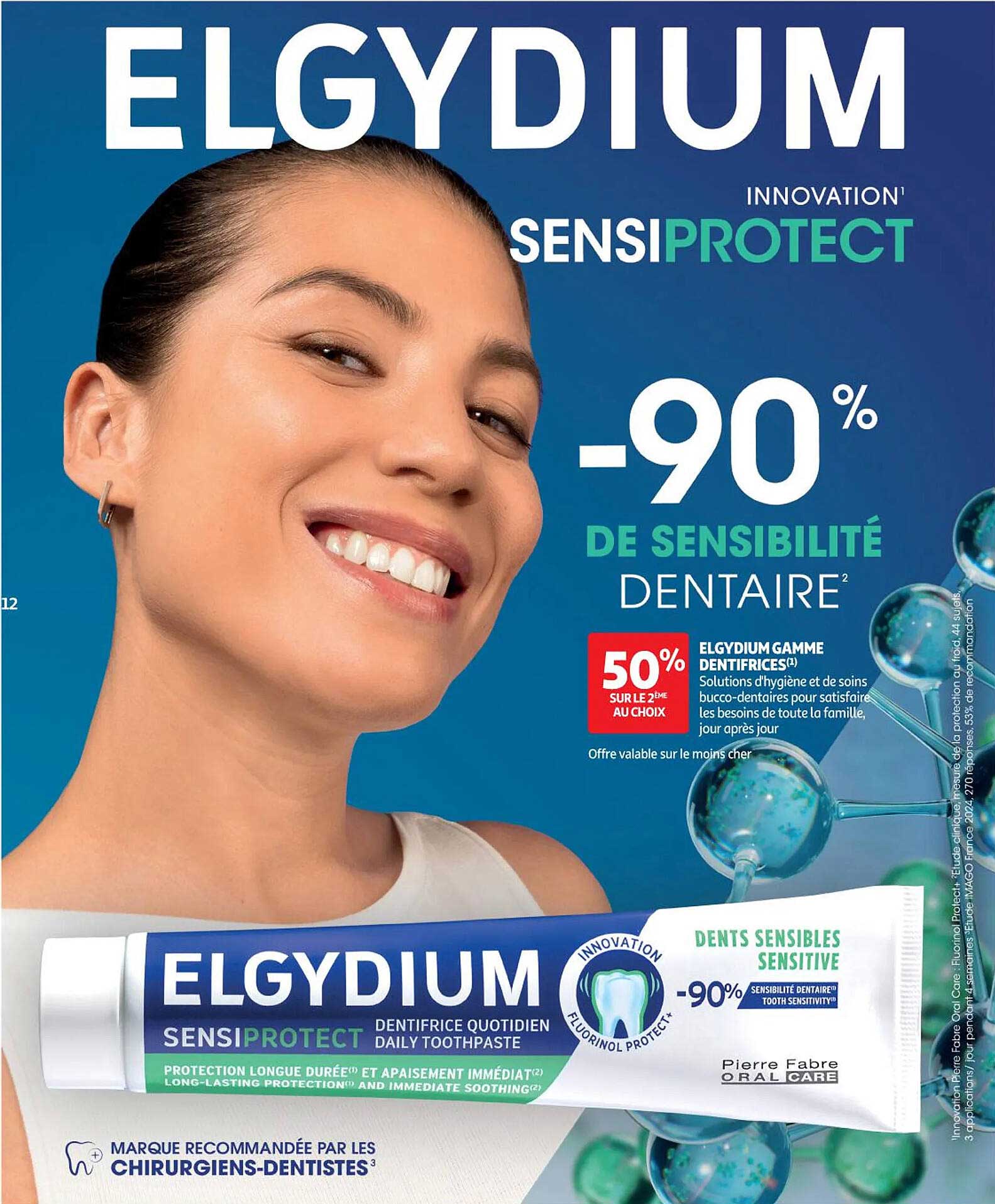 ELGYDIUM SENSIPROTECT -90% de sensibilité dentaire