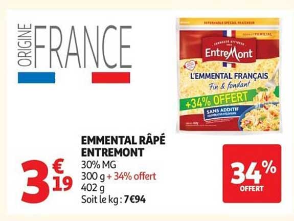 EMMENTAL RÂPÉ ENTREMONT