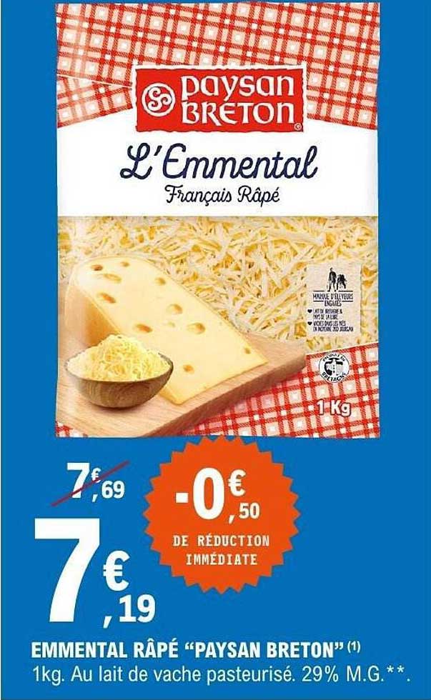 EMMENTAL RÂPÉ “PAYSAN BRETON”