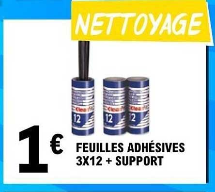 FEUILLES ADHÉSIVES 3X12 + SUPPORT