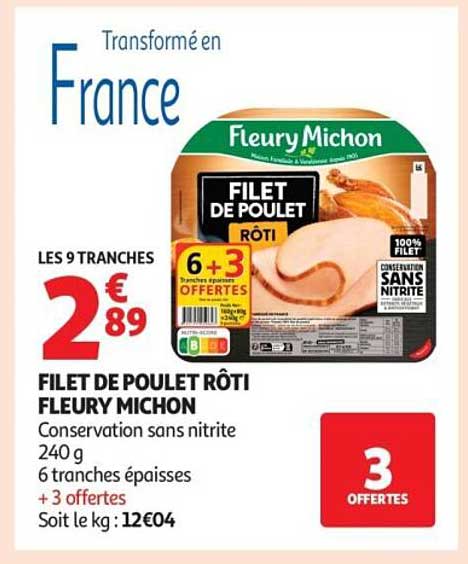 FILET DE POULET RÔTI FLEURY MICHON