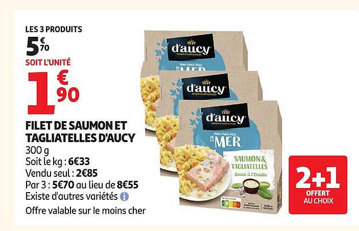 FILET DE SAUMON ET TAGLIATELLES D'AUCY