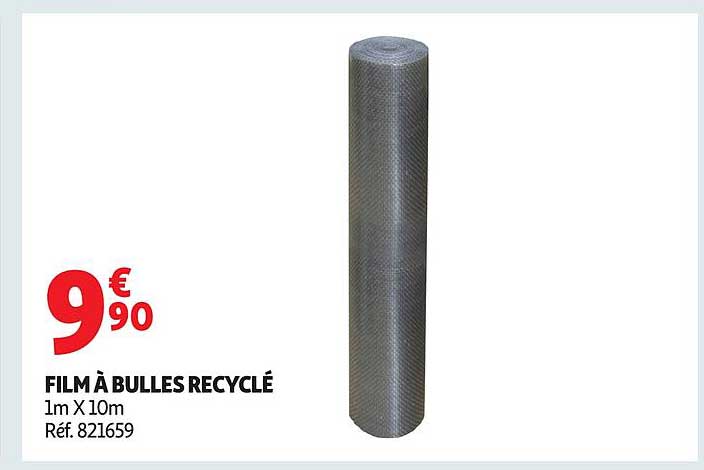 FILM À BULLES RECYCLÉ 1m X10m Réf. 821659
