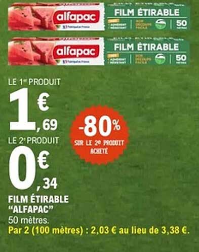 FILM ÉTIRABLE "ALFAPAC" 50 mètres.