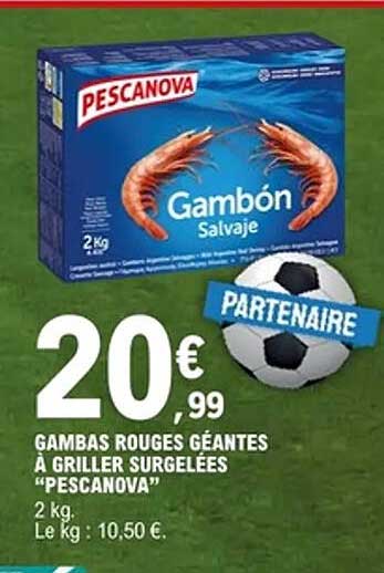 GAMBAS ROUGES GÉANTES À GRILLER SURGELÉES “PESCANOVA”