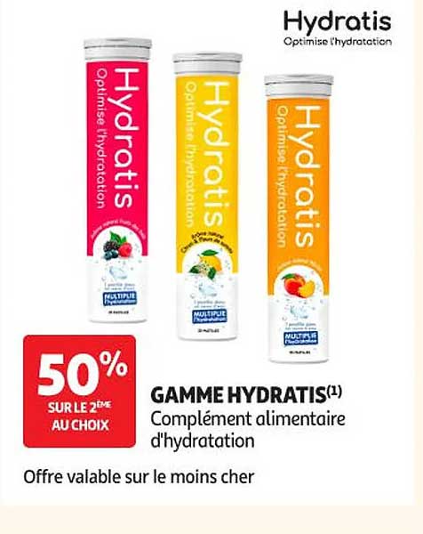 GAMME HYDRATIS(1) Complément alimentaire d'hydratation