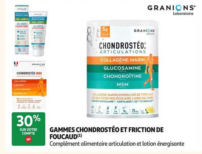 GAMMES CHONDROSTÉO ET FRICTION DE FOUCAUD(1)