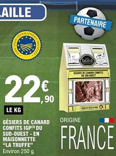 GÉSiers DE CANARD CONFITS IGP® DU SUD-OUEST - EN MAISONNETTE "LA TRUFFE"