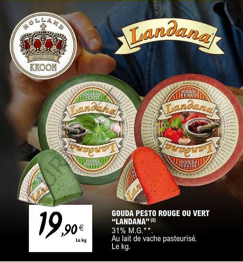GOUDA PESTO ROUGE OU VERT “LANDANA” (2)