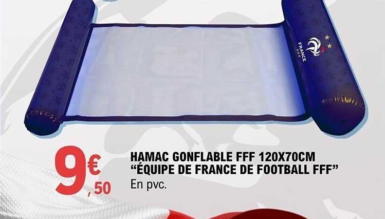 HAMAC GONFLABLE FFF 120X70CM “ÉQUIPE DE FRANCE DE FOOTBALL FFF”