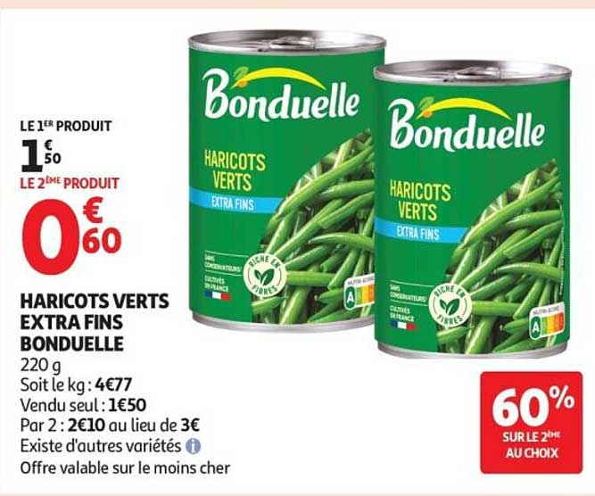 HARICOTS VERTS EXTRA FINS BONDUELLE
