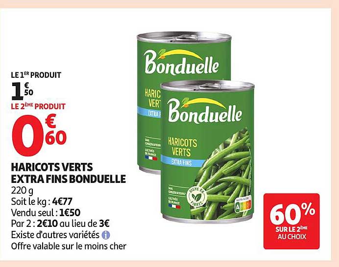 HARICOTS VERTS EXTRA FINS BONDUELLE