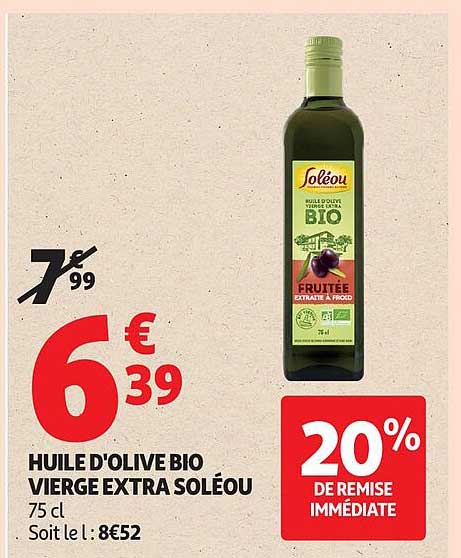 HUILE D'OLIVE BIO VIERGE EXTRA SOLÉOU