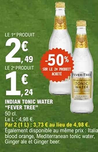INDIAN TONIC WATER “FEVER TREE”