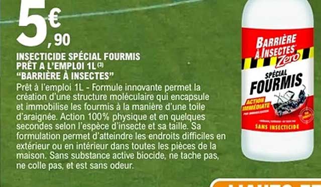 INSECTICIDE SPÉCIAL FOURMIS PRÊT A L'EMPLOI 1L "BARRIÈRE À INSECTES"