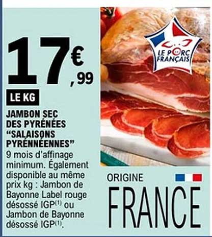JAMBON SEC DES PYRÉNÉES “SALAISONS”