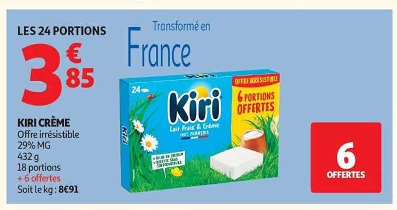 KIRI CRÈME Offre irrésistible 29% MG 432 g 18 portions + 6 offertes