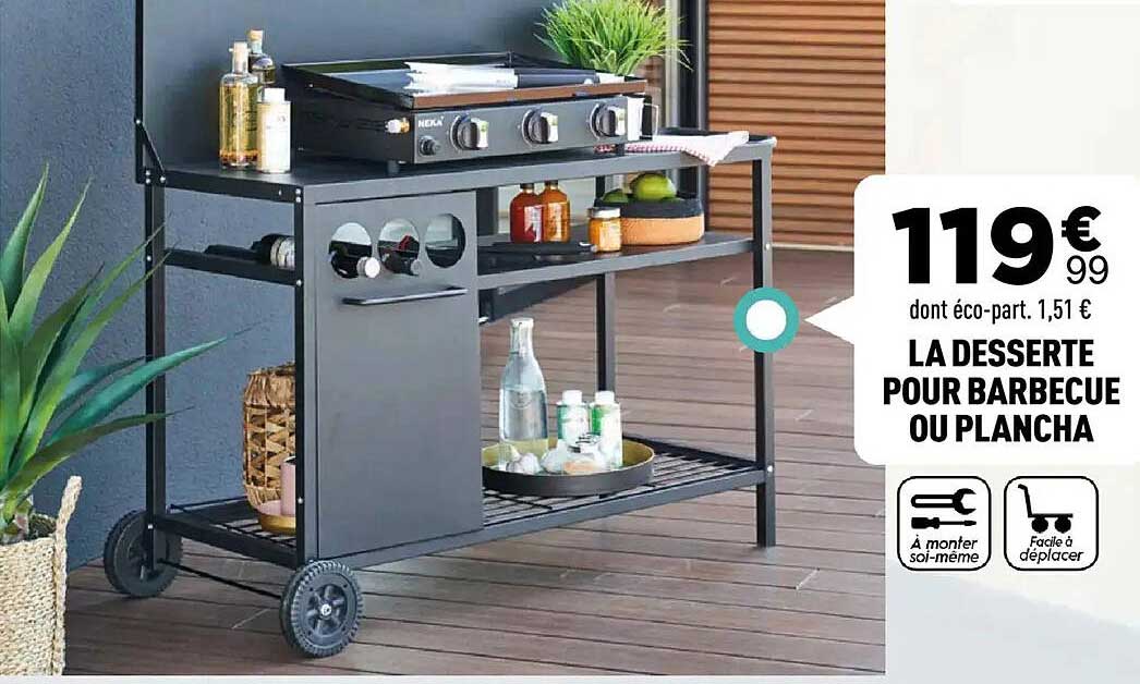 LA DESSERTE POUR BARBECUE OU PLANCHA