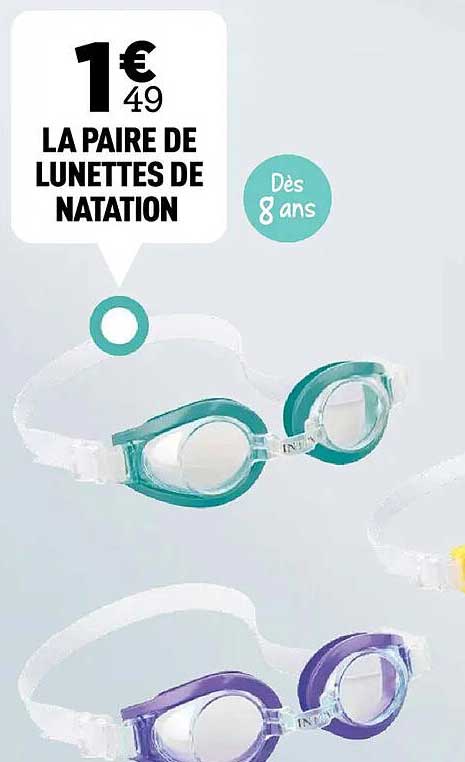 LA PAIRE DE LUNETTES DE NATATION