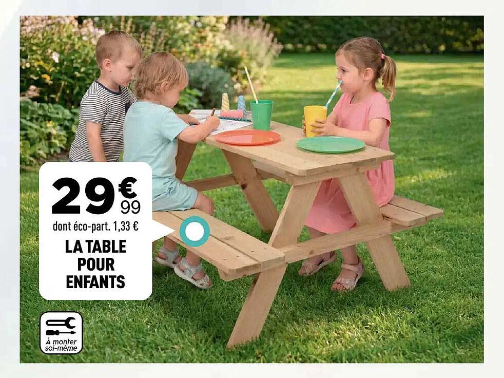 LA TABLE POUR ENFANTS