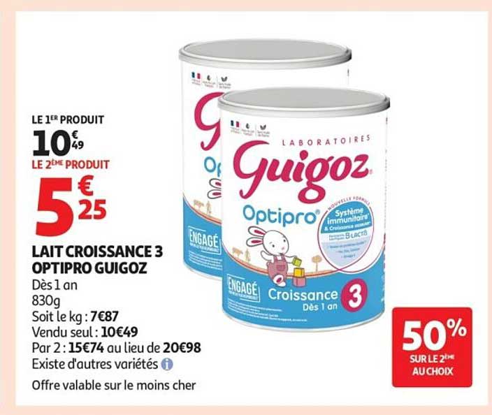 LAIT CROISSANCE 3 OPTIPRO GUIGOZ