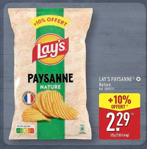 LAY'S PAYSANNE® Nature. Réf. 5009211
