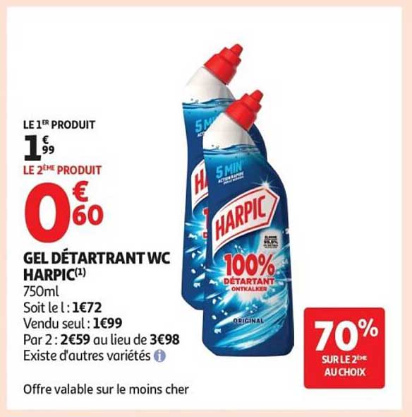 LE 1ER PRODUIT 1€99 LE 2EME PRODUIT 0€60