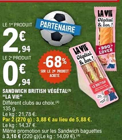 LE 1er PRODUIT 2€ 94 LE 2e PRODUIT 0€ 94 -68% SUR LE 2e PRODUIT BOITE