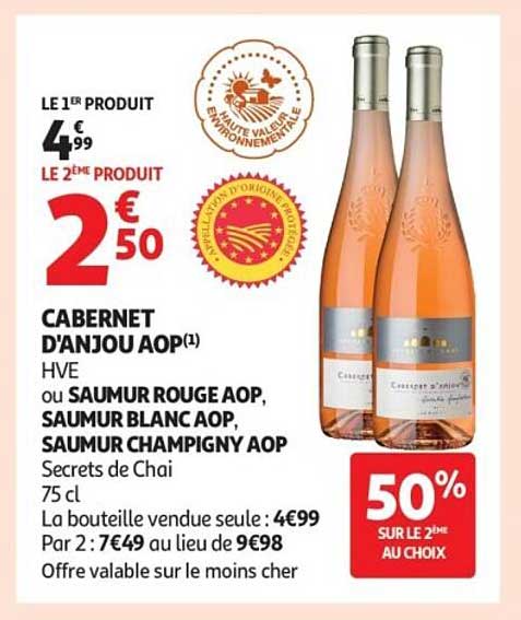 LE 1ER PRODUIT 4€99 LE 2ÈME PRODUIT 2€50