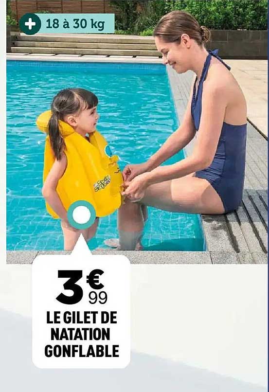 LE GILET DE NATATION GONFLABLE