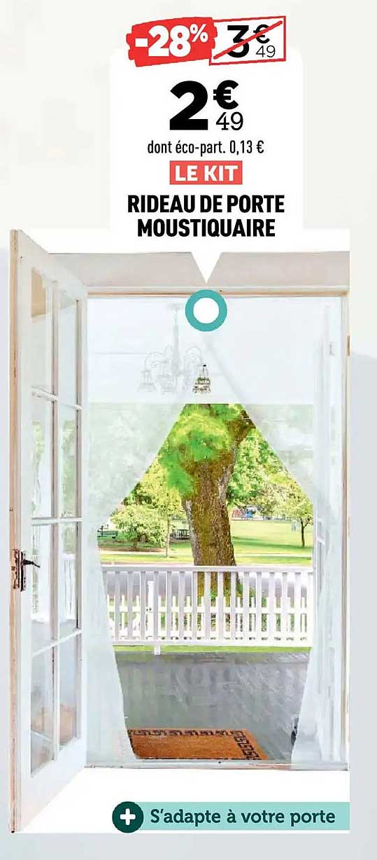 LE KIT RIDEAU DE PORTE MOUSTIQUAIRE