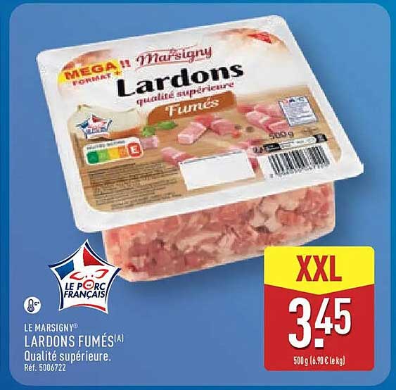 LE MARSIGNY® LARDONS FUMÉS(A) Qualité supérieure. Réf. 5006722