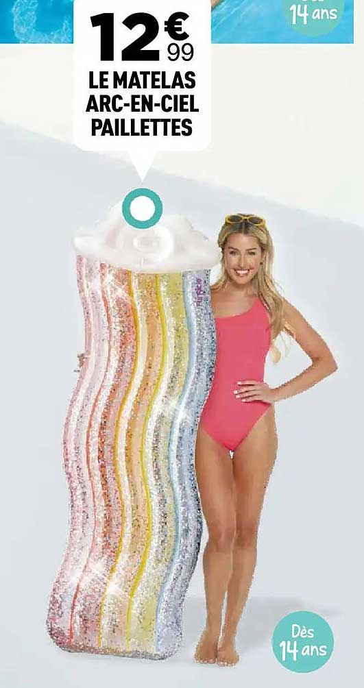 LE MATELAS ARC-EN-CIEL PAILLETTES