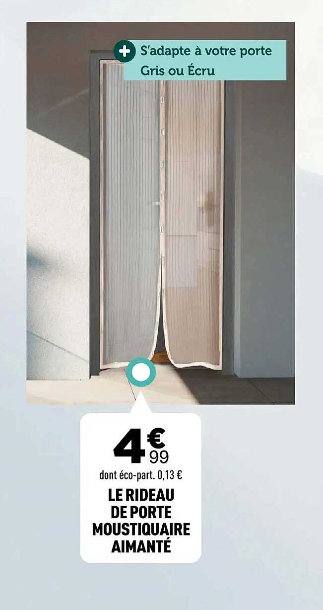 LE RIDEAU DE PORTE MOUSTIQUAIRE AIMANTÉ
