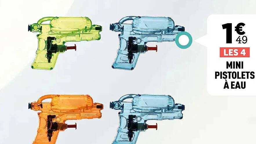 LES 4 MINI PISTOLETS À EAU