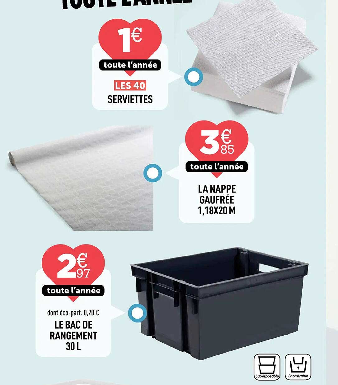 LES 40 SERVIETTES