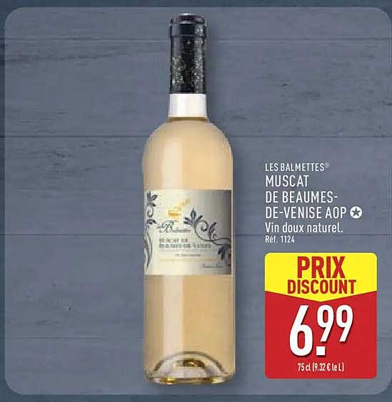 LES BALMETTES MUSCAT DE BEAUMES-DE-VENISE AOP Vin doux naturel. Réf. 1124