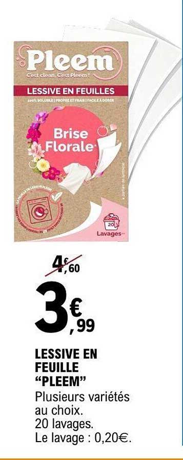 LESSIVE EN FEUILLE "PLEEM"