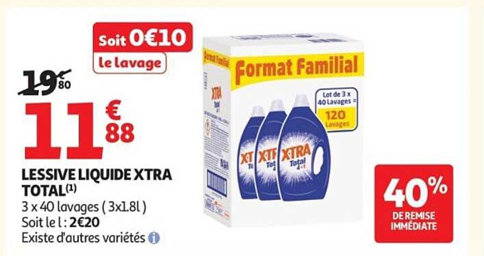 LESSIVE LIQUIDE XTRA TOTAL(1)