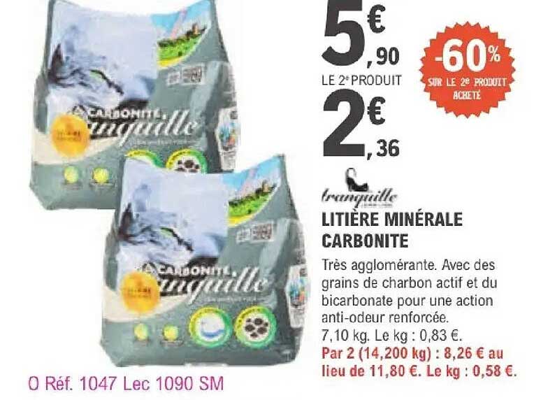 LITIÈRE MINÉRALE CARBONITE