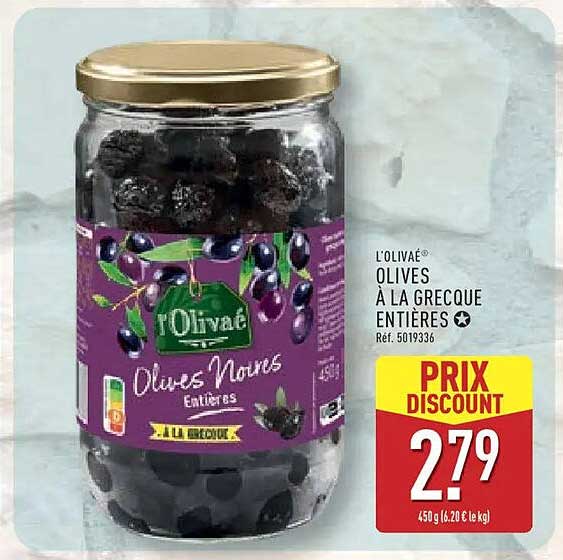 L'OLIVAÉ® OLIVES À LA GREQUE ENTIÈRES