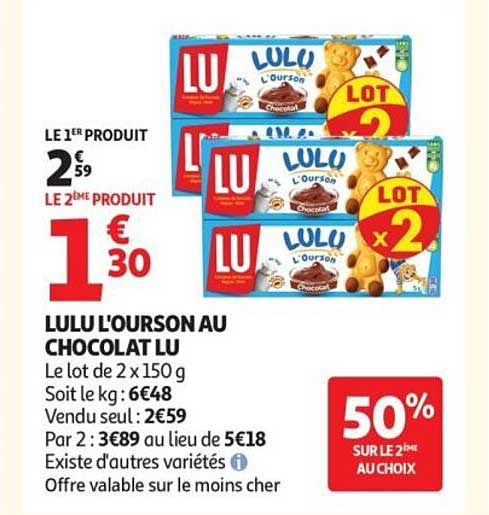 LULU L’OURSON AU CHOCOLAT LU
